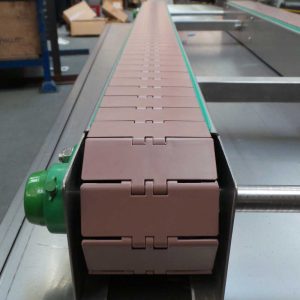 close up of slat conveyor