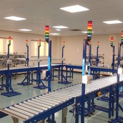 lean production cell roller conveyors