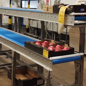Gravity roller conveyors