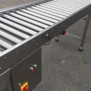 Stainless steel 24V powered roller conveyor