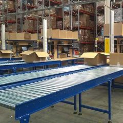 Gravity Conveyors in Warehouse