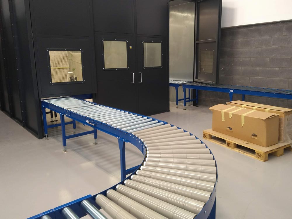 gravity roller conveyor bend