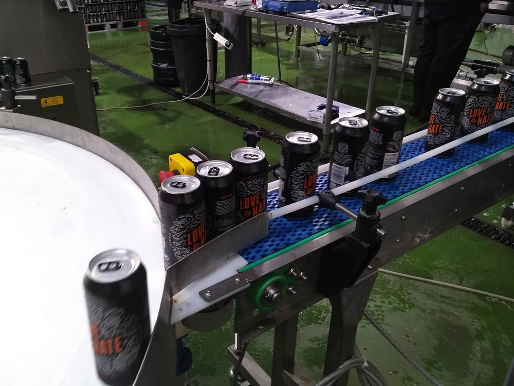 modular belt conveyor for brewery