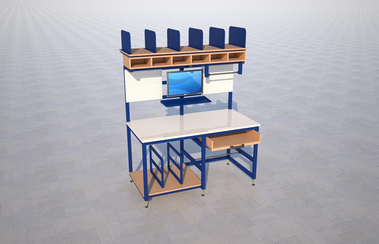 packing conveyor system bench plan
