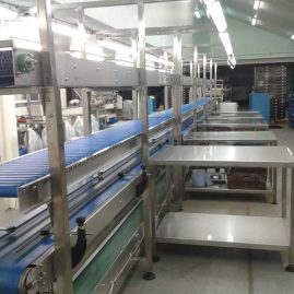 Food Packing Tiered Conveyor System
