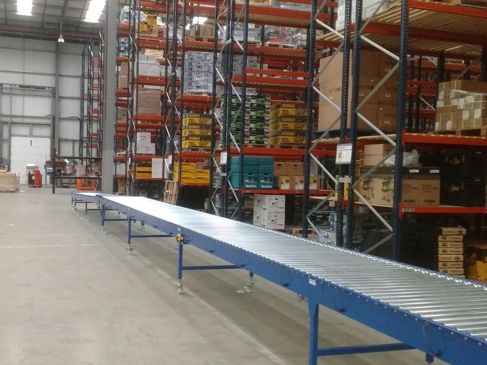 warehouse 24v driven roller conveyor