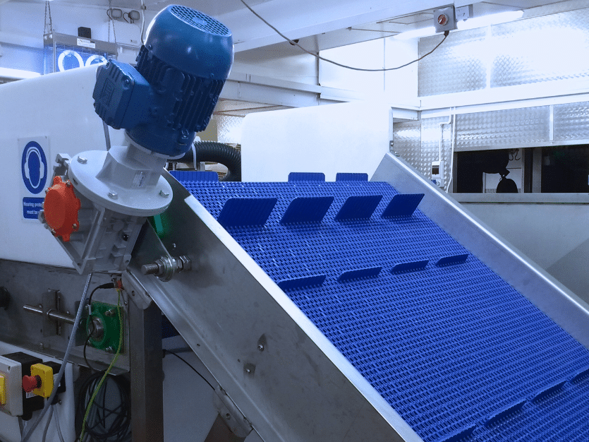 Drying conveyor belt for meat